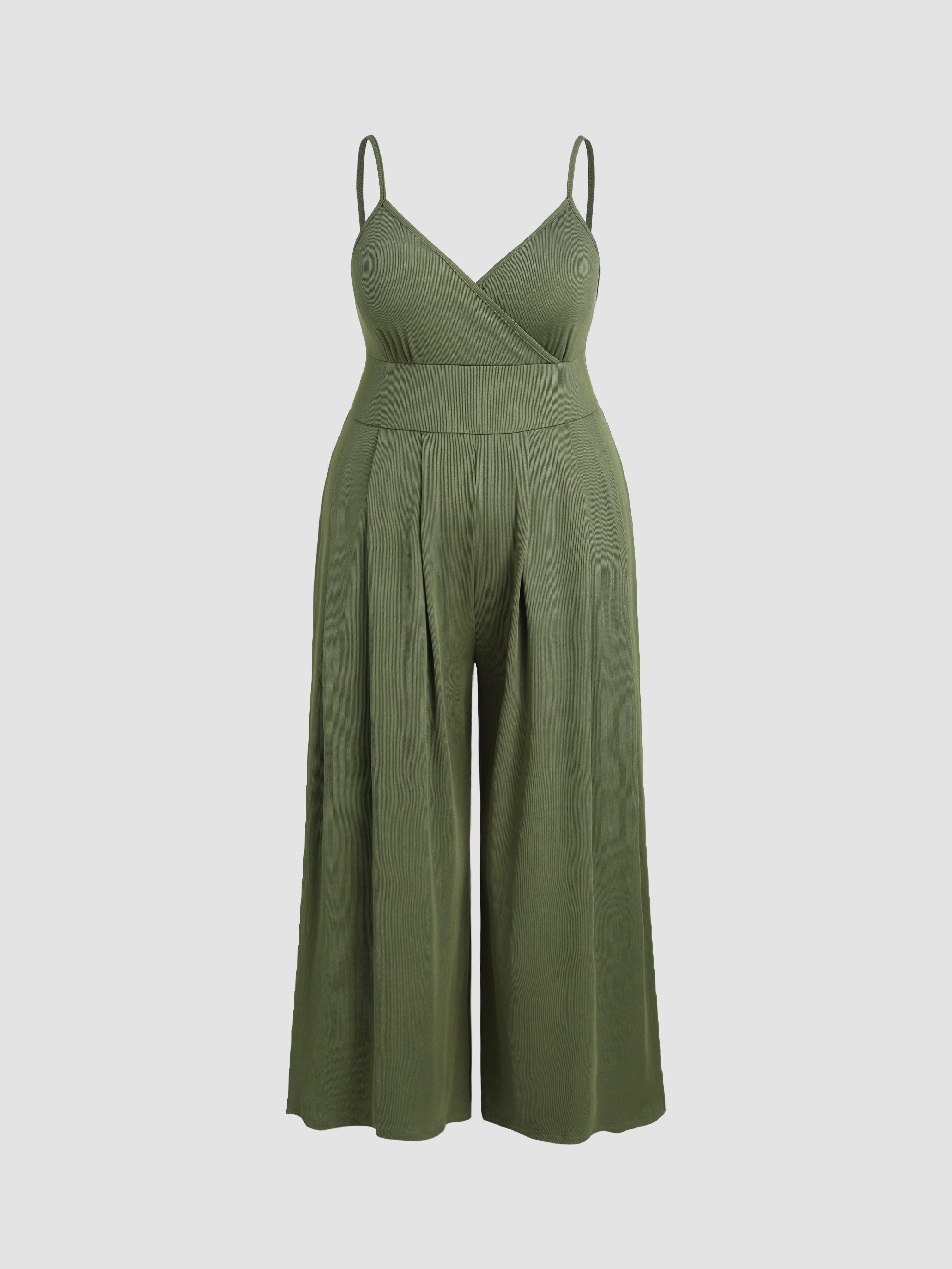 V-neck Cami Wide Leg Jumpsuit Curve & Plus