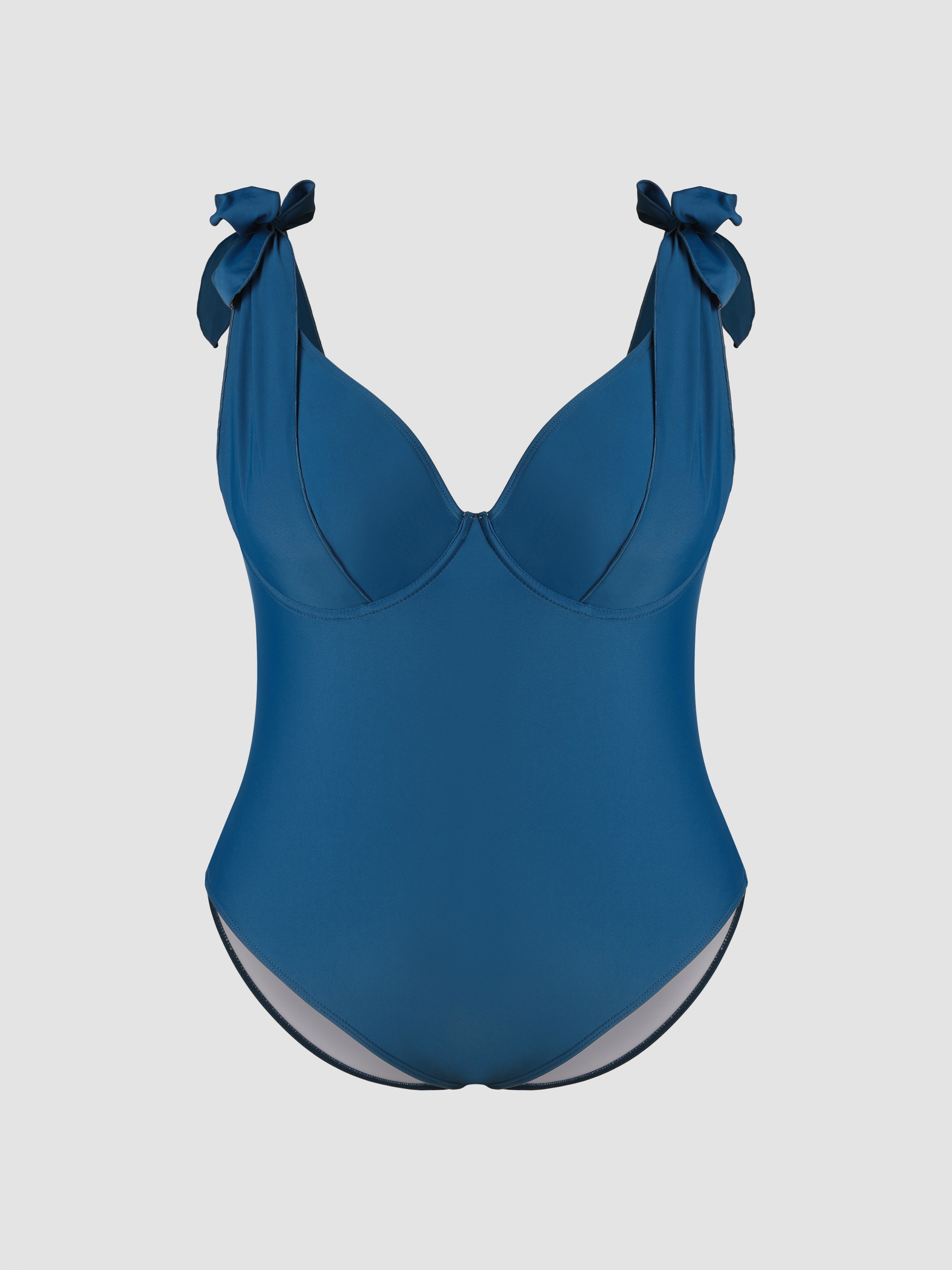Knotted Underwire One Piece Swimsuit Curve & Plus