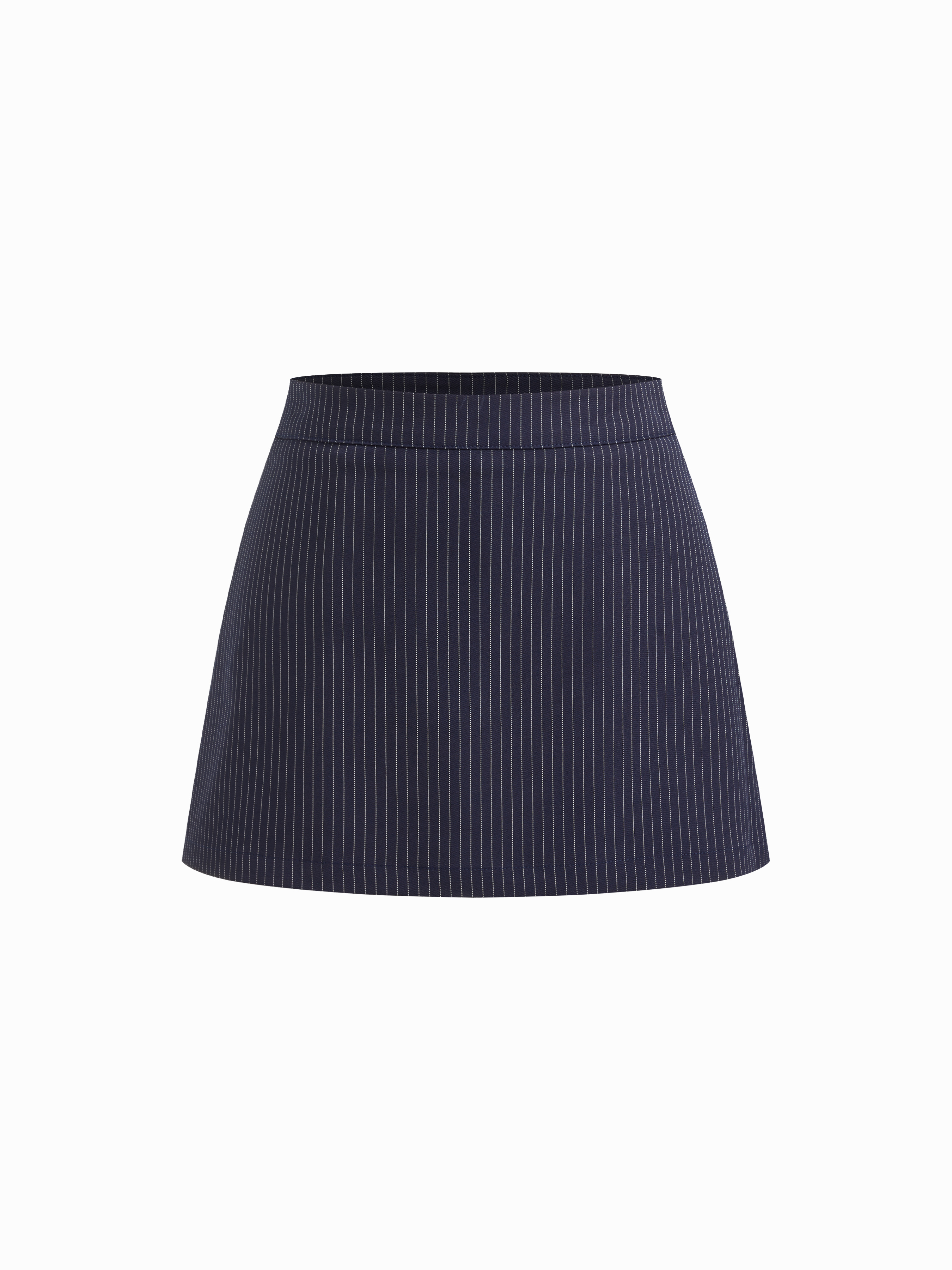 Mid Rise Striped A-line Mini Skort