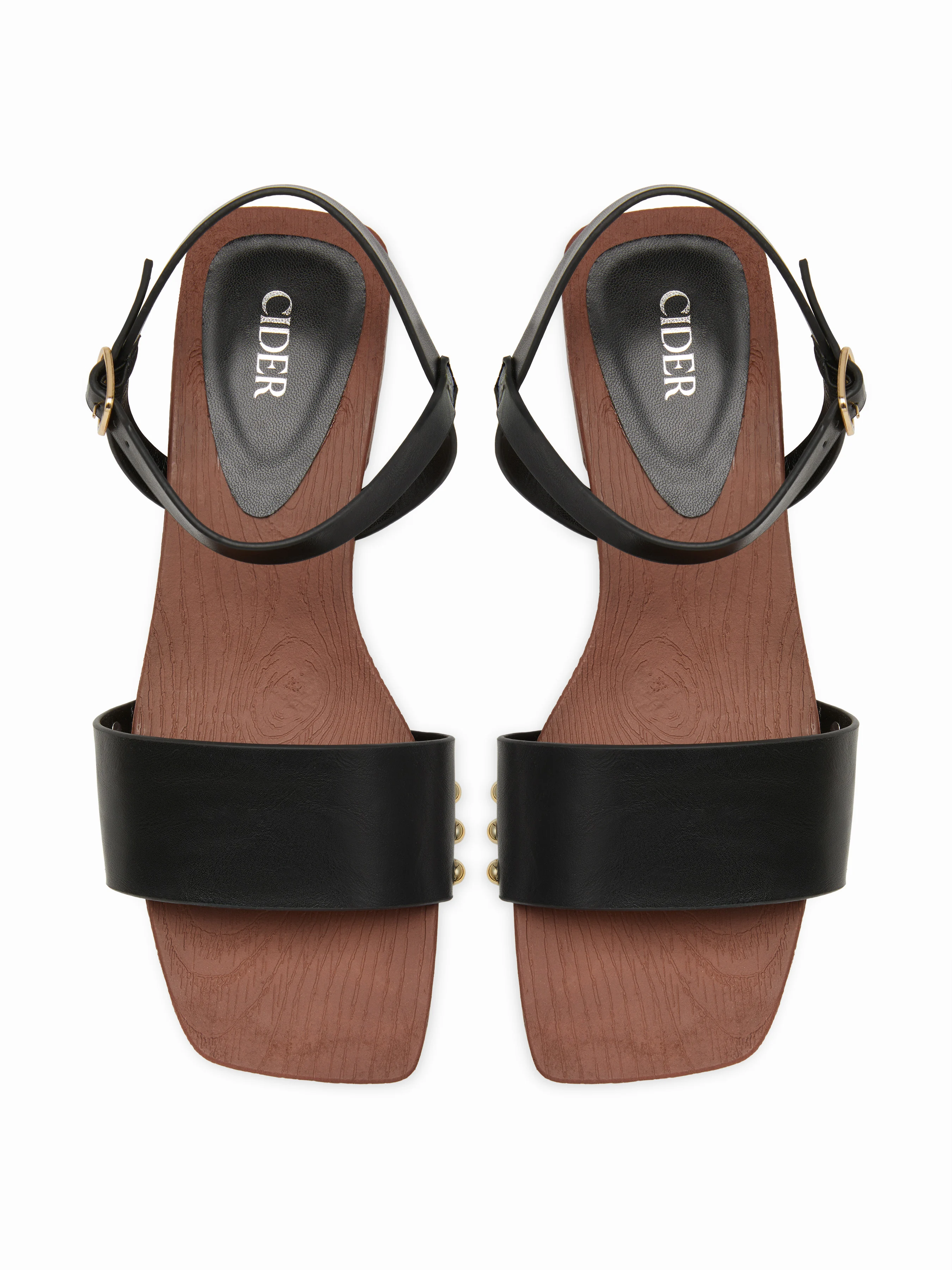 ADJUSTABLE STRAP STUDDED SANDALS