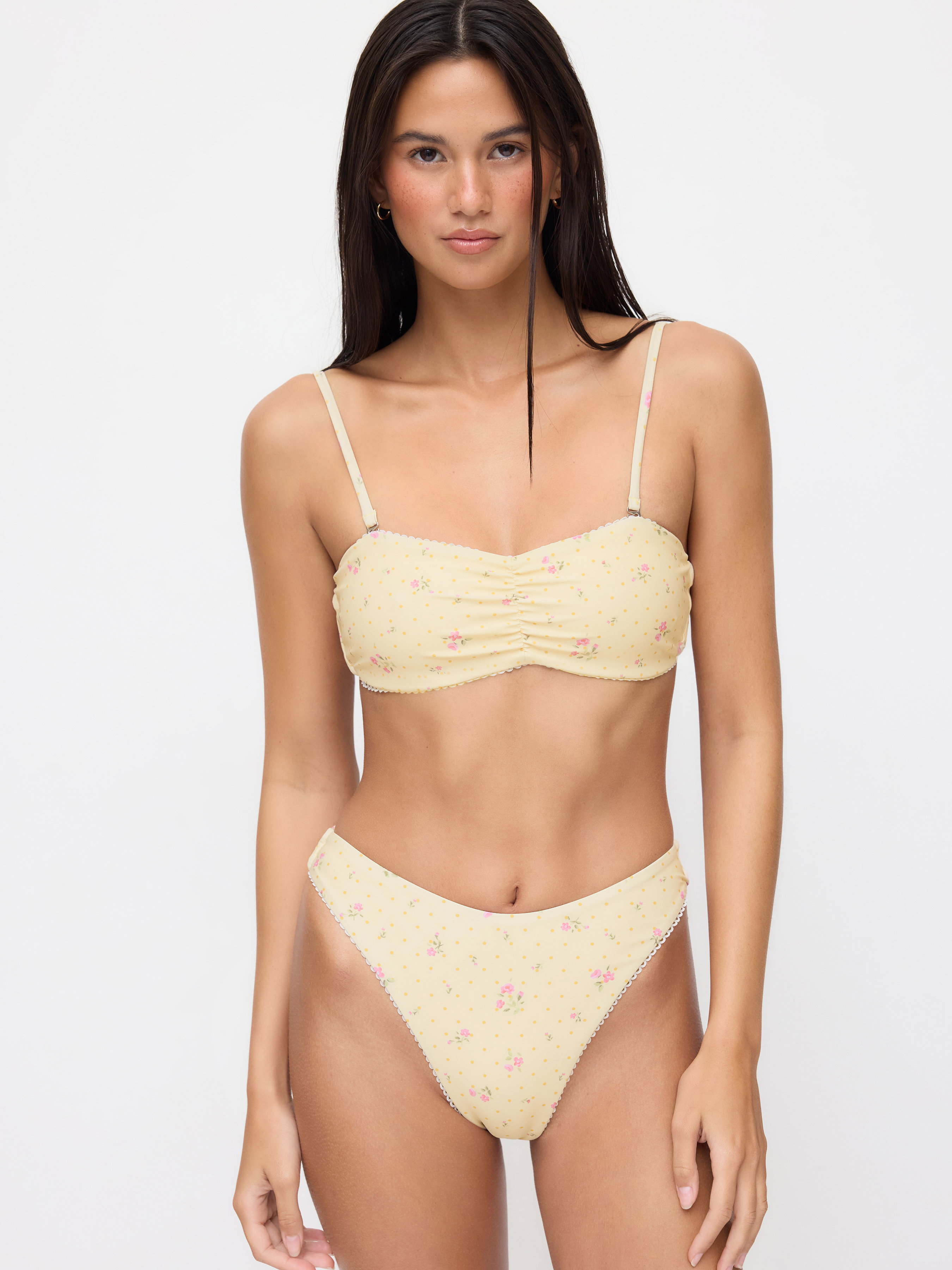Floral Sweetheart Reversible Cheeky Mid Rise Bikini Set