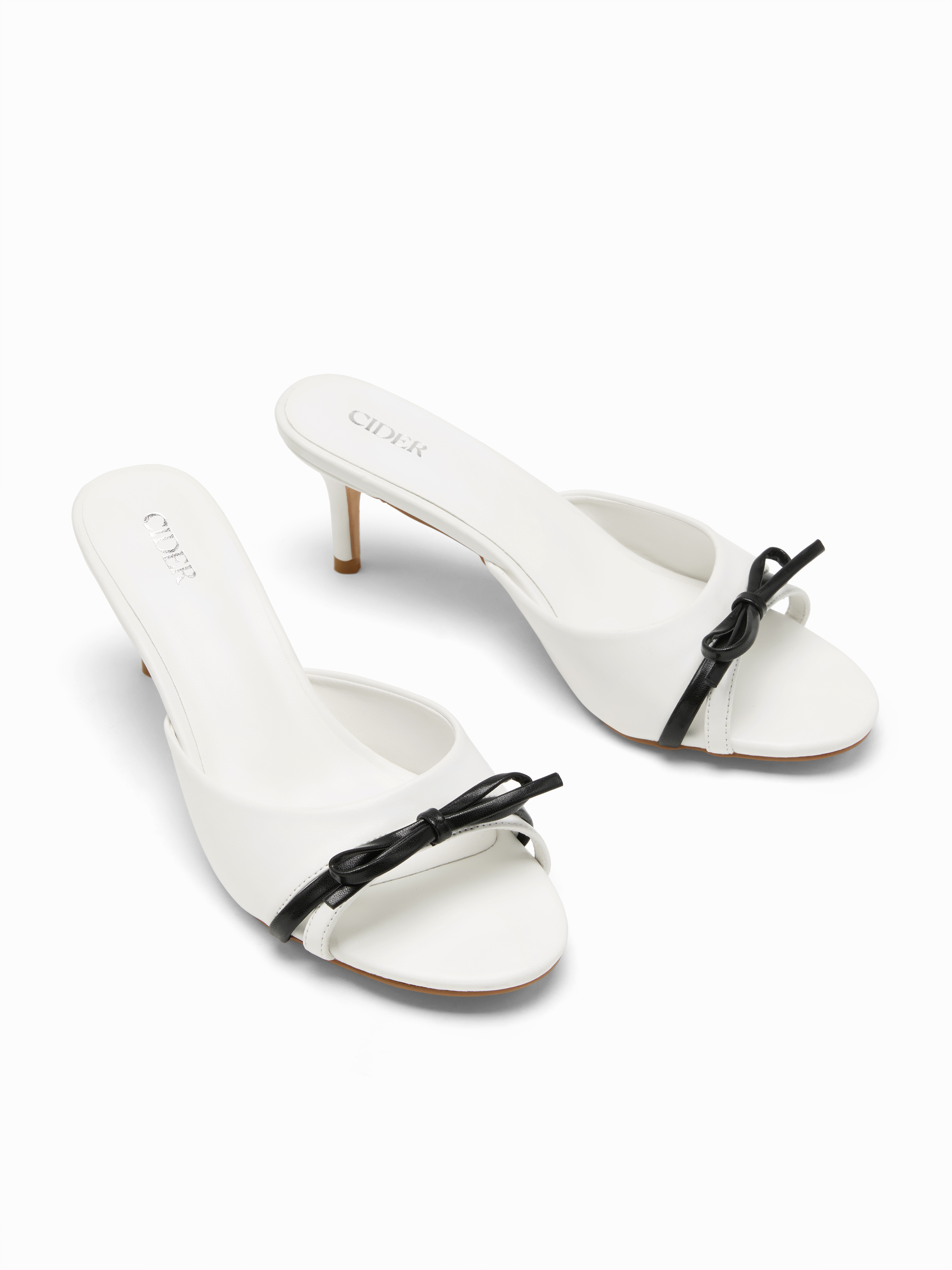 BOWKNOT KITTEN HEEL SANDALS