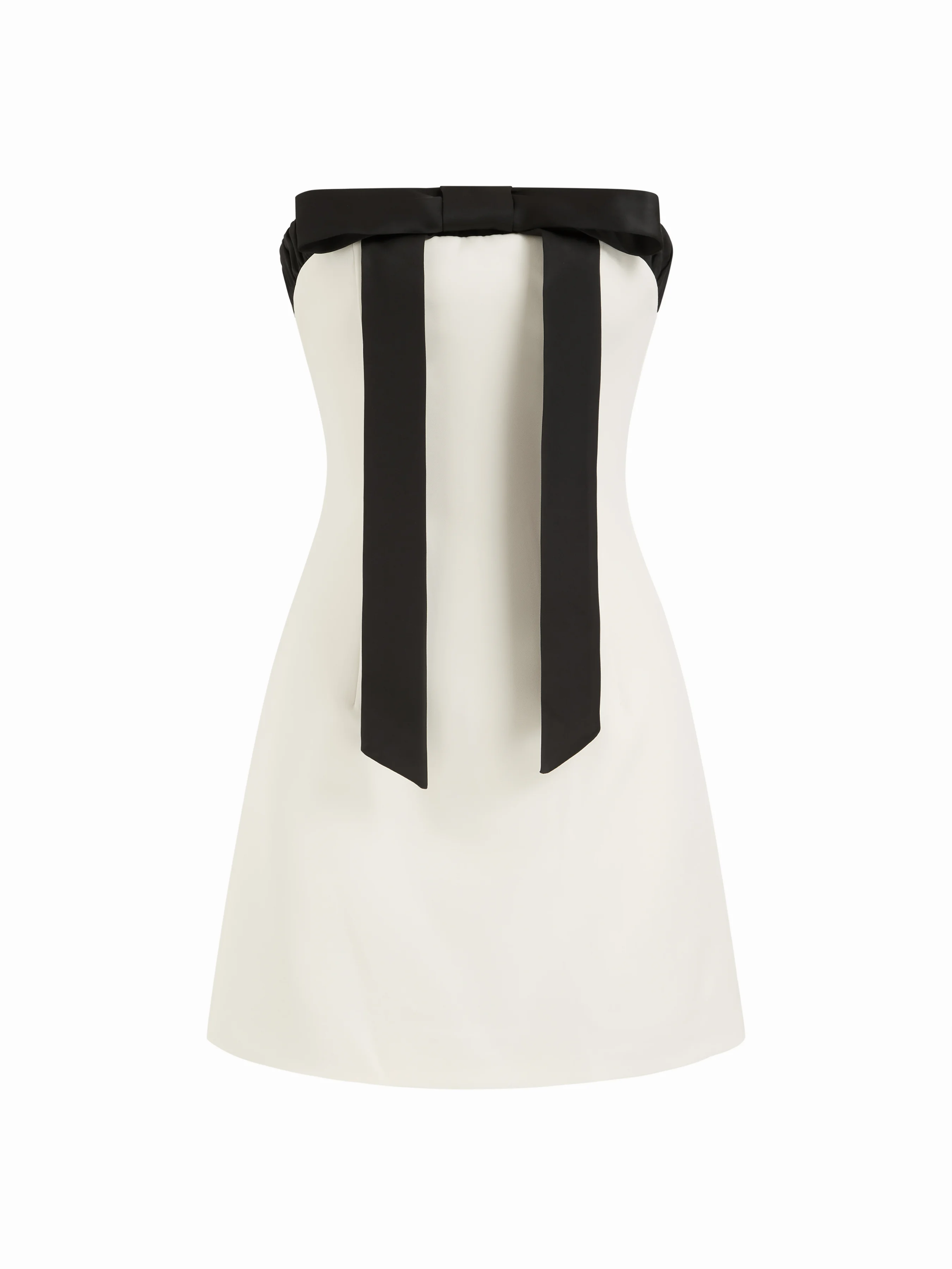 Bandeau Bowknot Mid Rise A-line Mini Dress