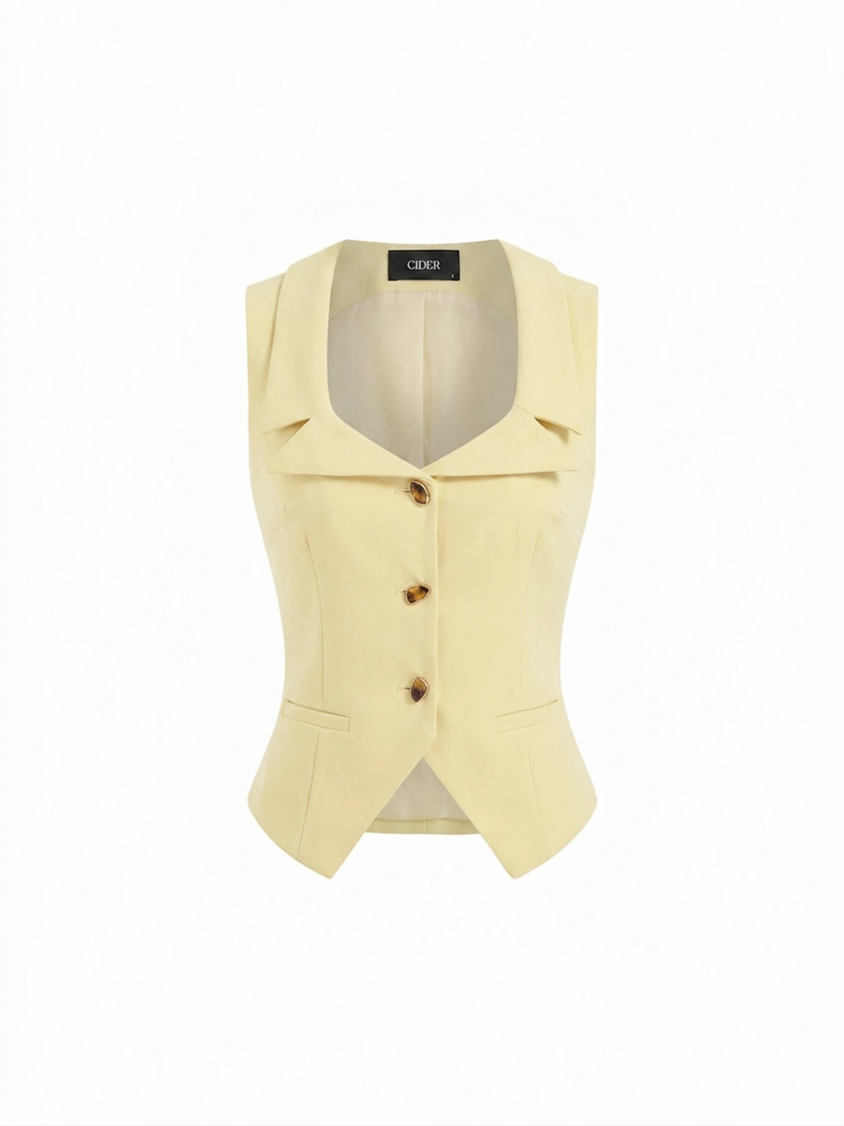Metal Detail Collar Waistcoat