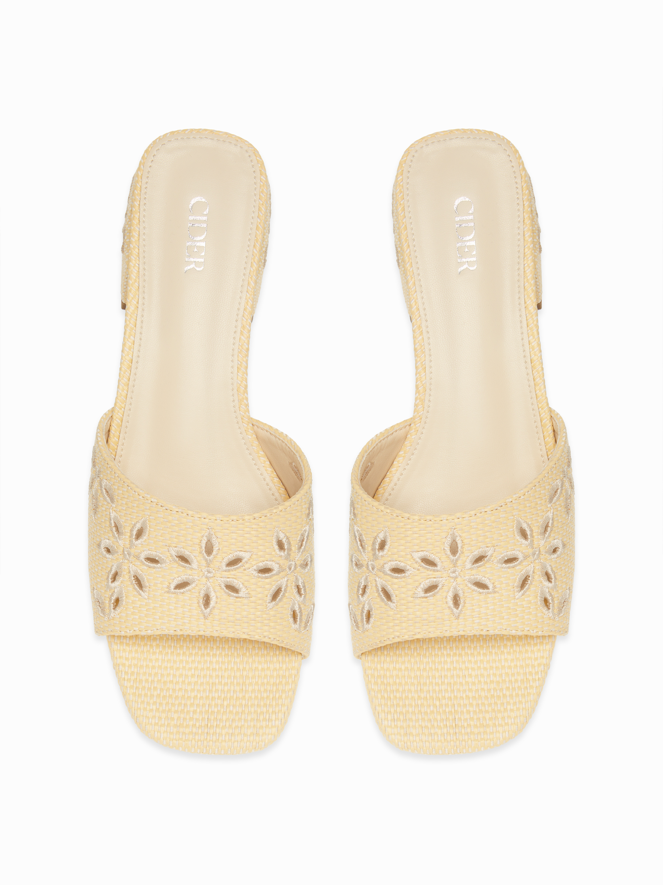 FLOWER CHUNKY HEELED SANDALS