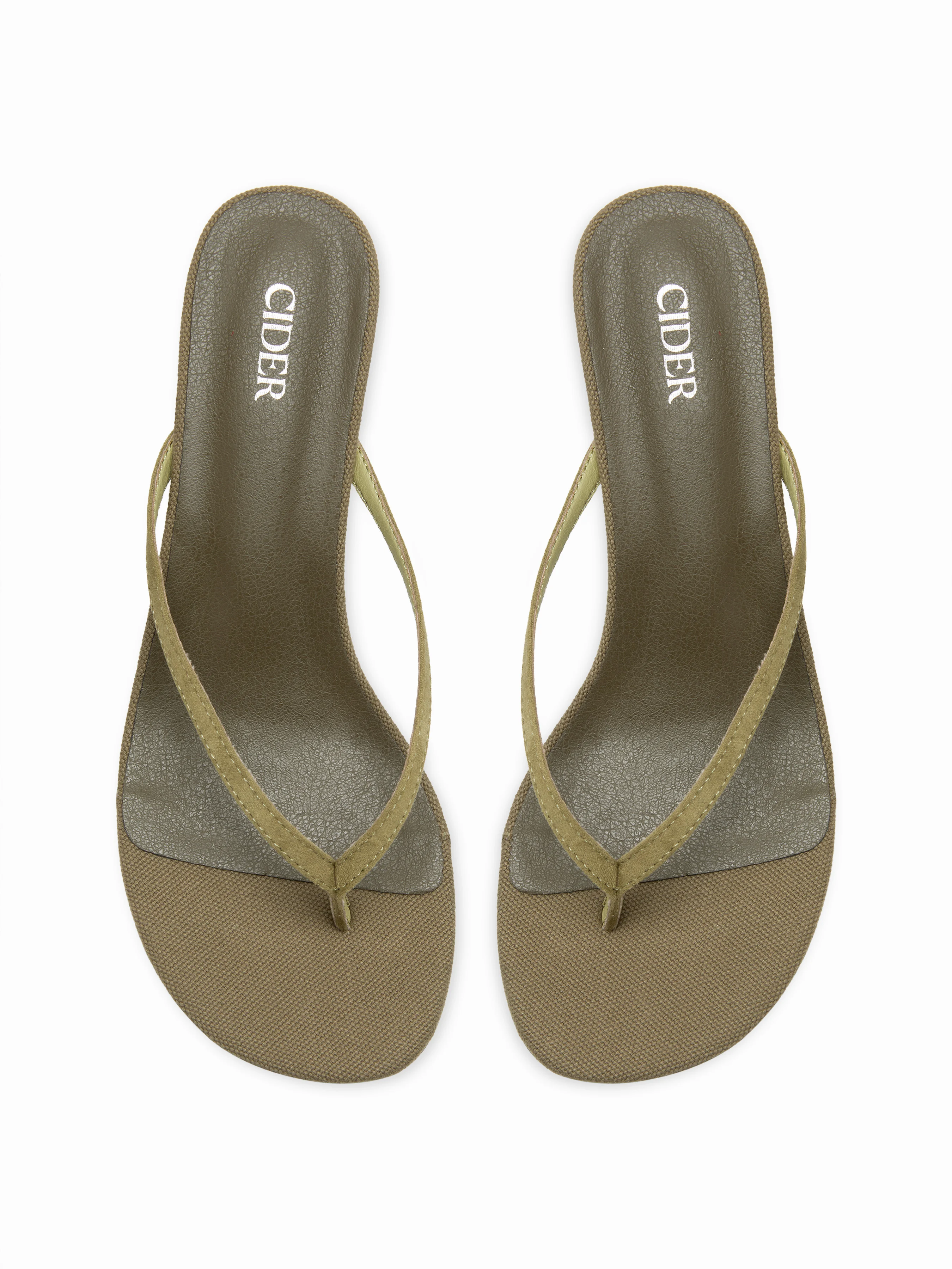 FLIP-FLOP KITTEN HEEL SANDALS