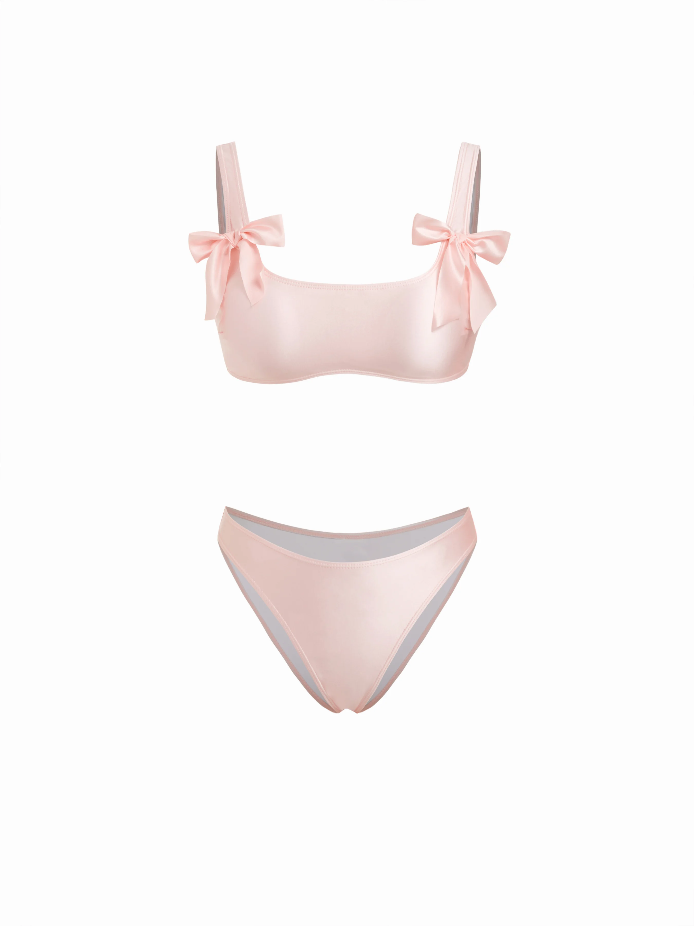 U-neckline Bracelet Cheeky Bowknot Bikini Set