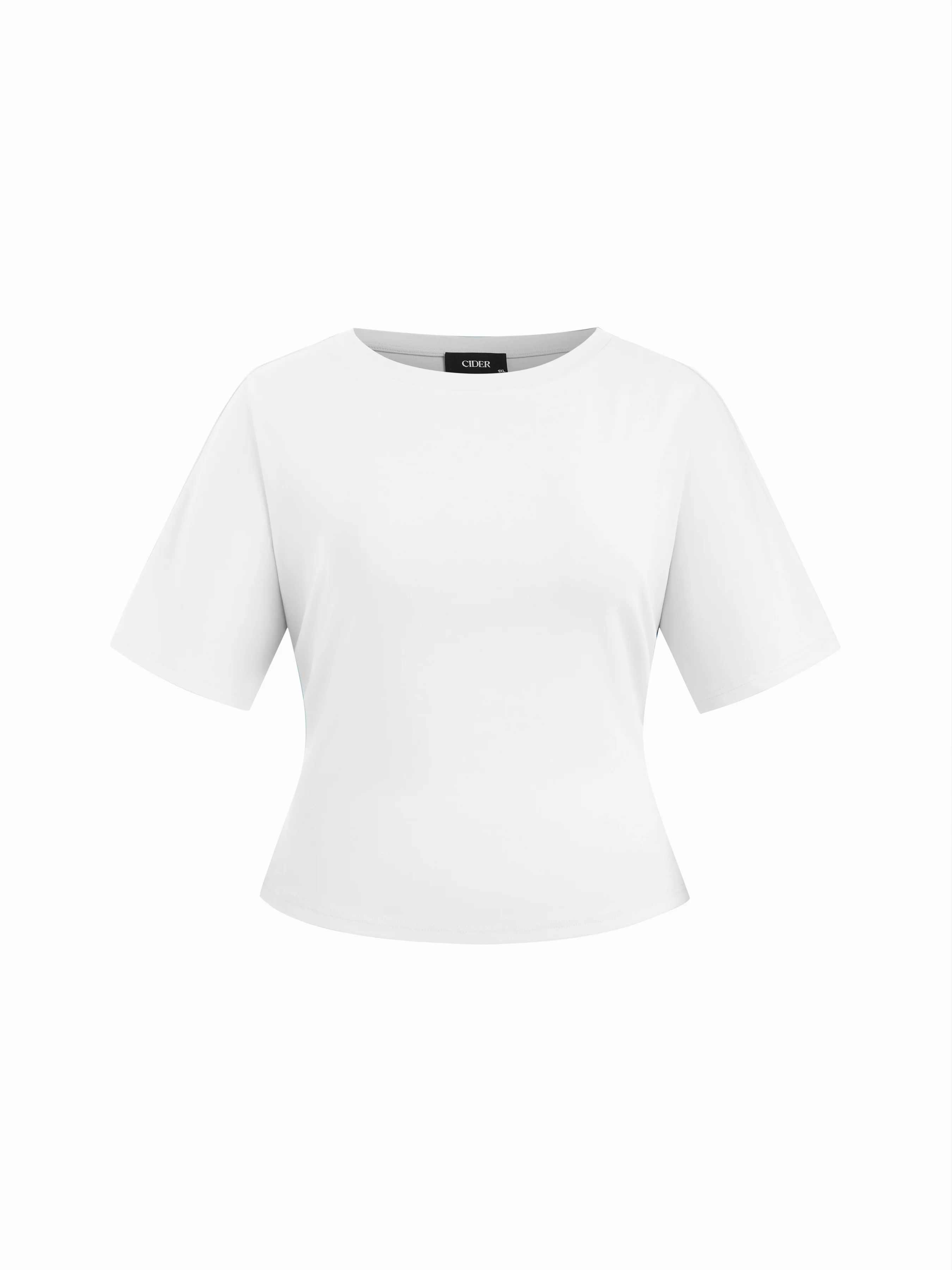 Cotton-blend Round Neckline Tee Curve & Plus