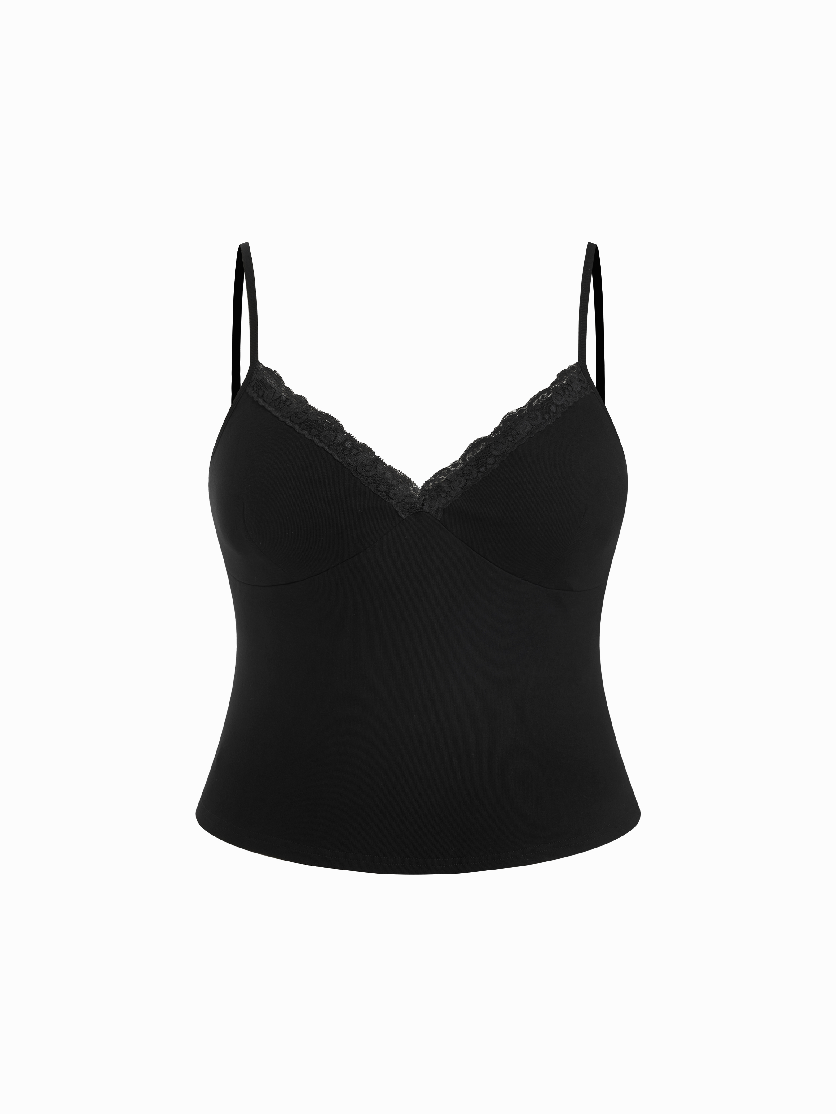 Lace Trim V-neck Cami Top Curve & Plus