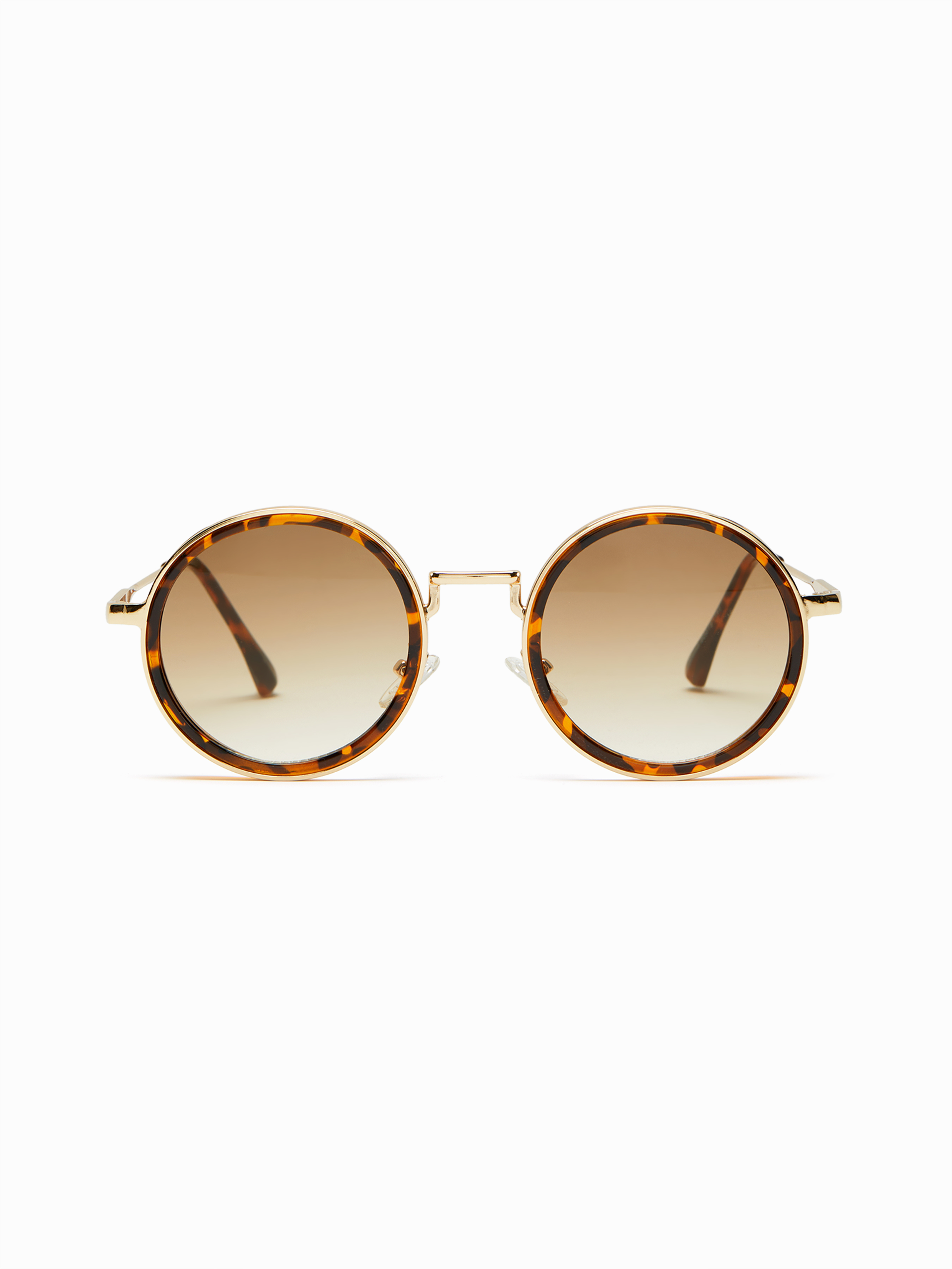 TORTOISESHELL ROUND SUNGLASSES