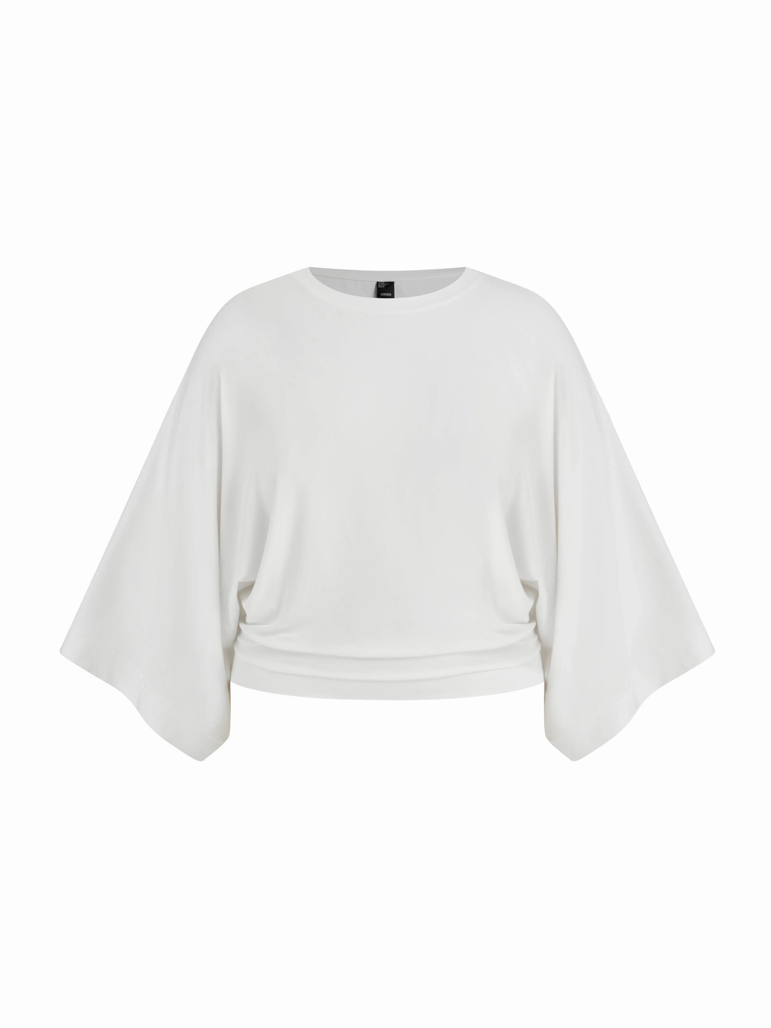 Cotton-blend Batwing Sleeve Oversized Top Curve & Plus