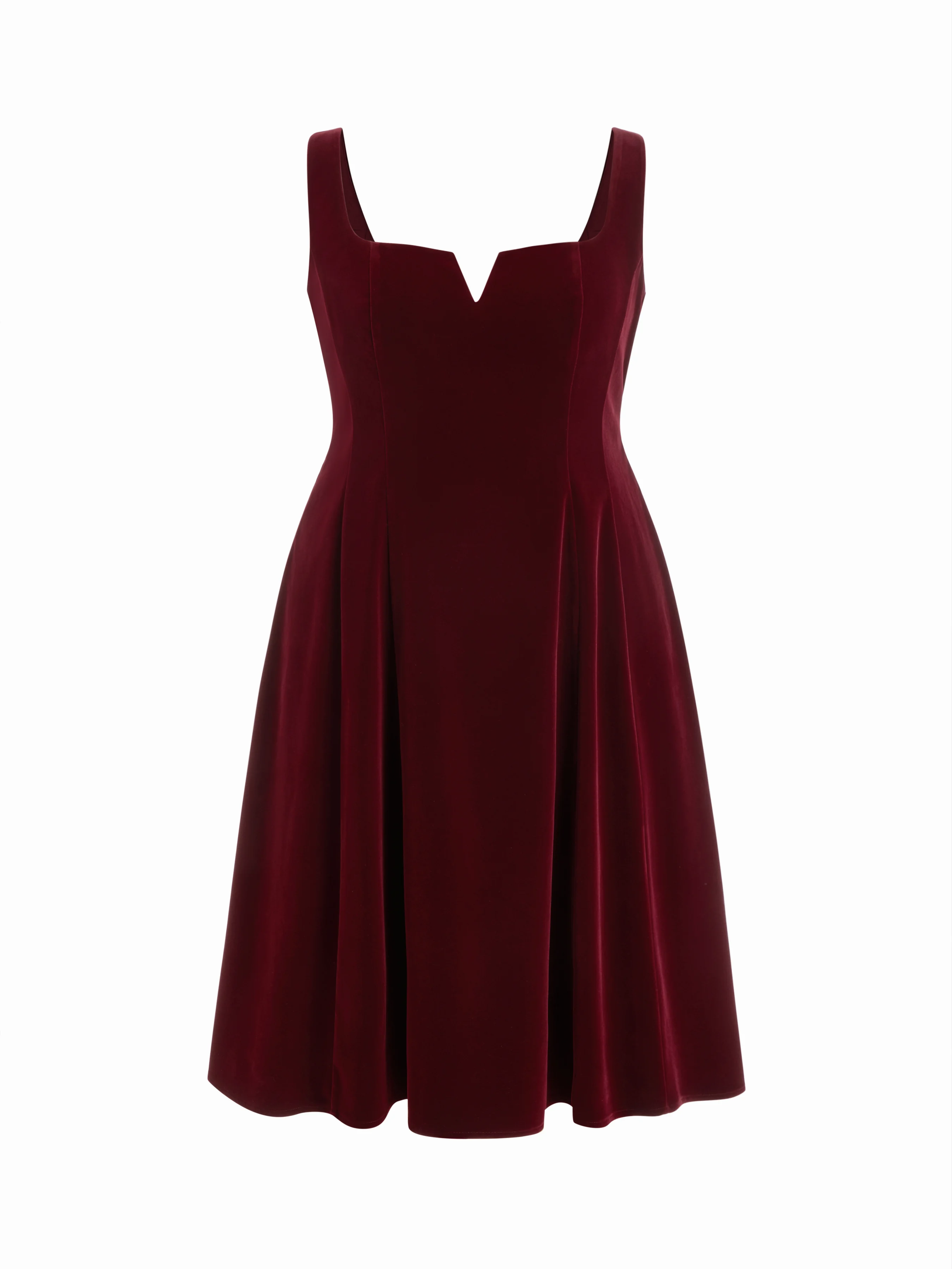 Velvet Square Neck Bowknot A-line Maxi Dress Curve & Plus