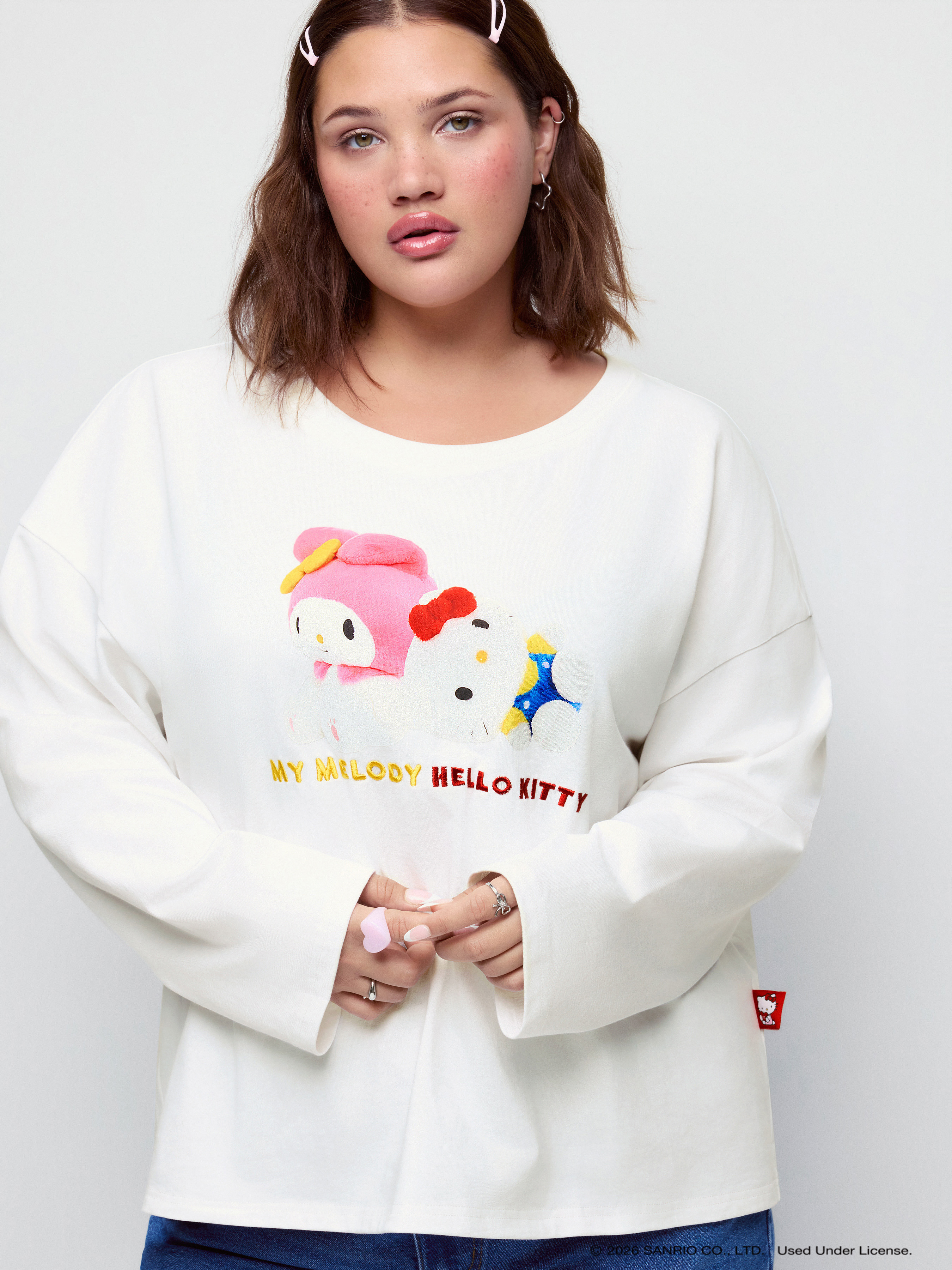 Me And My Friends Cotton Graphic Long Sleeve Curve & Plus